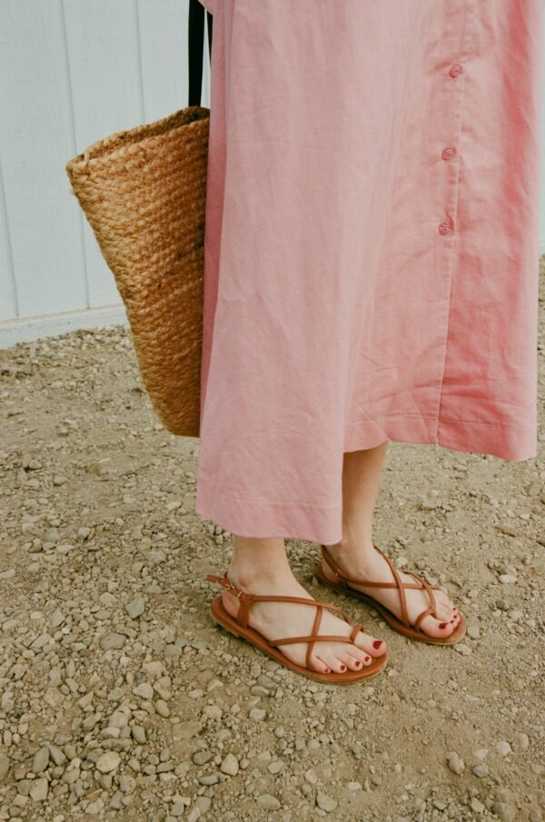 Blake Loop Sandals in Camel - Image 2