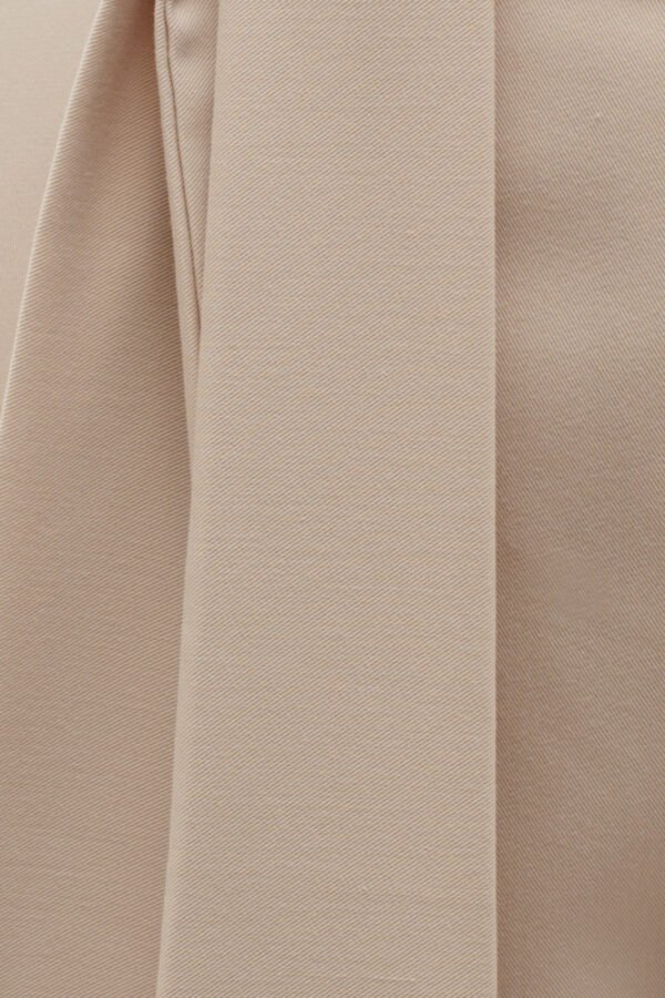High Waisted Trousers with Belt Tie in Beige - Image 6