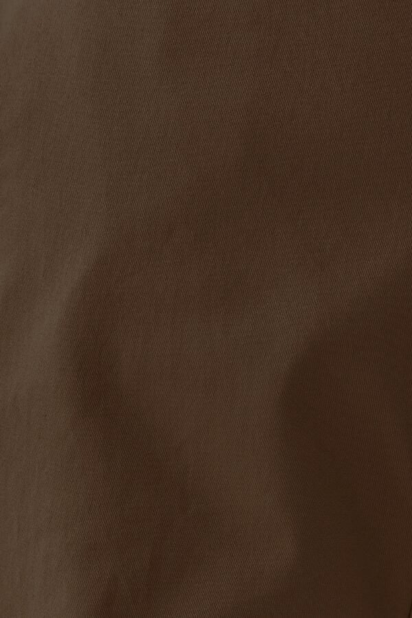 Cotton Blend Culottes in Soil - Image 5