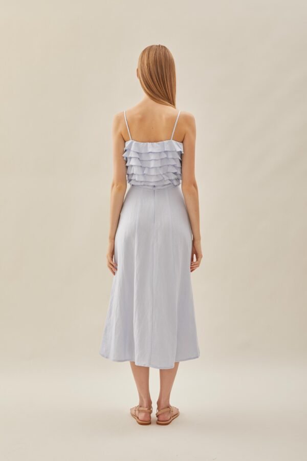 Tiered Frill Top in Mist Blue - Image 6