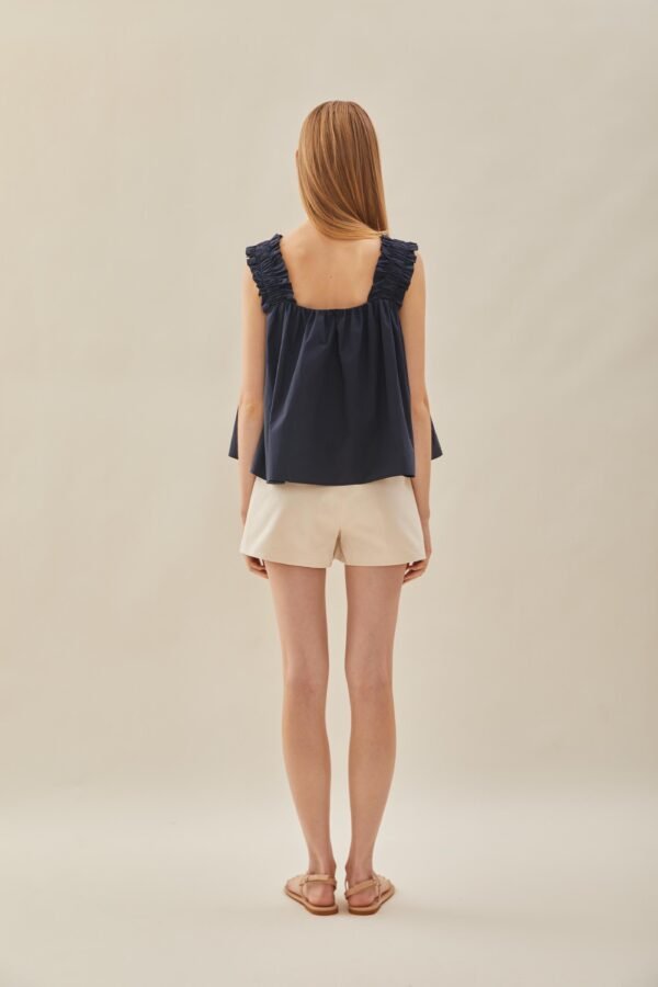 Flared Square Neck Top in Midnight - Image 6