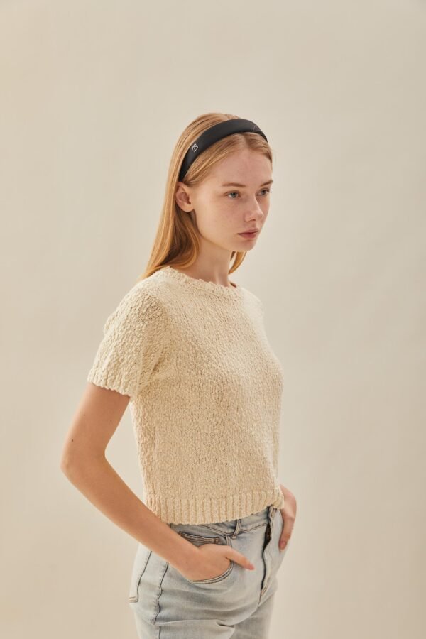Satin Headband in Black - Image 4