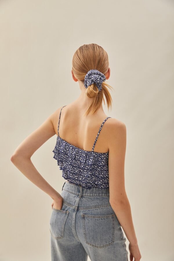 Cotton Scrunchie in Moonlight Bloom - Image 3