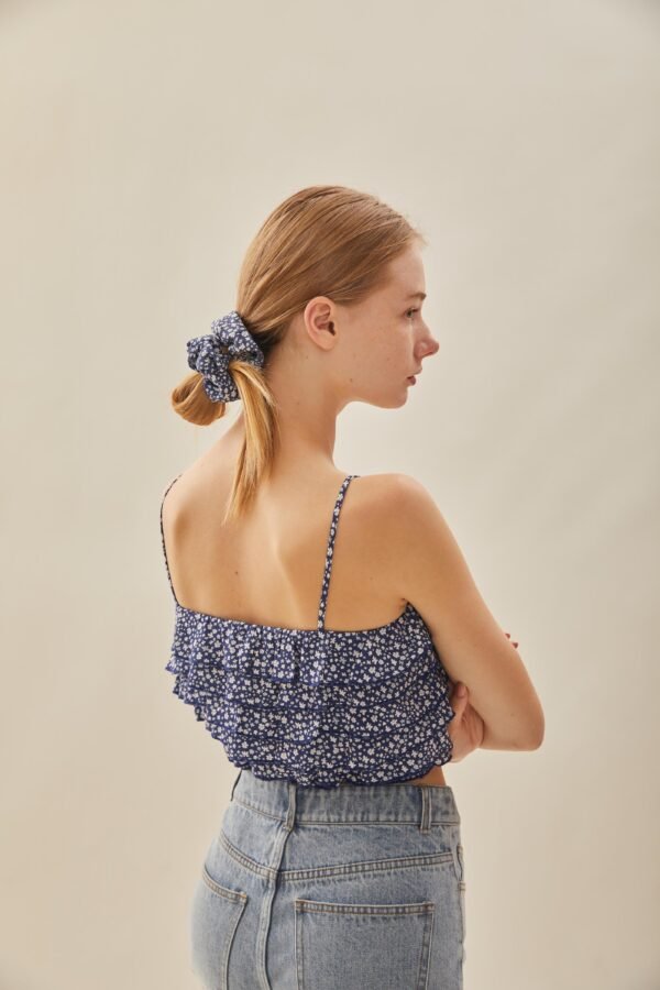 Cotton Scrunchie in Moonlight Bloom - Image 6