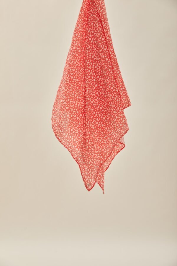 Scarf in Red Bloom - Image 9