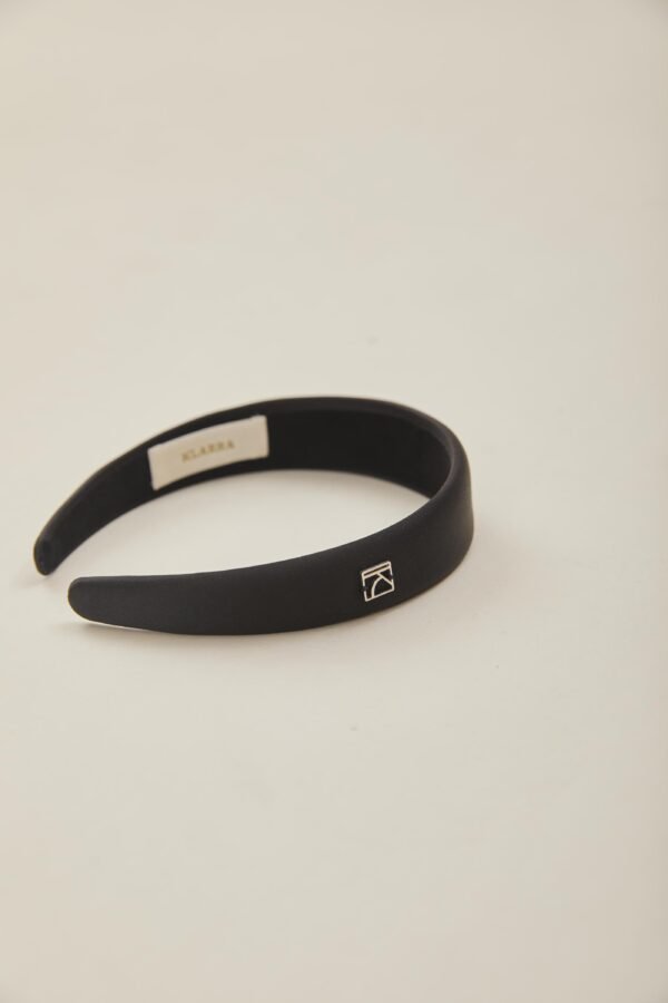 Satin Headband in Black - Image 5