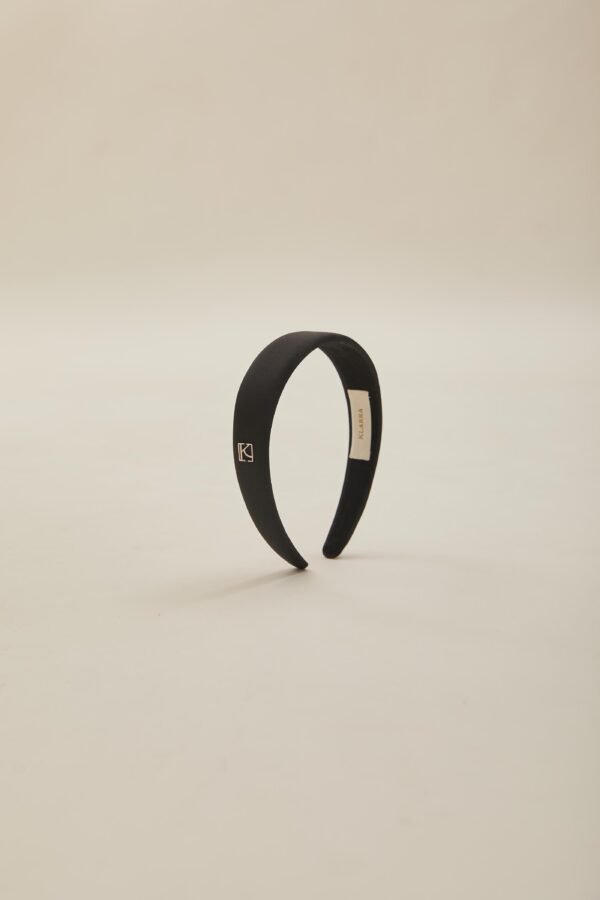 Satin Headband in Black - Image 9