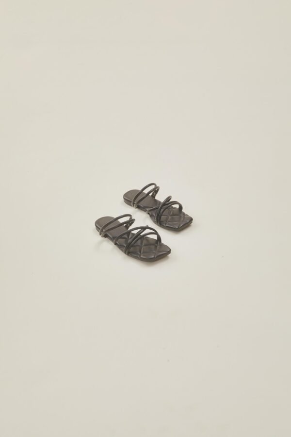 Lea Cross Sandals in Black - Image 2