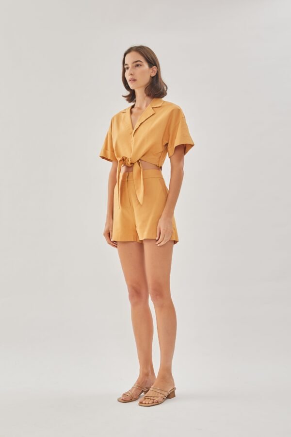 Linen Shorts in Sunset - Image 4