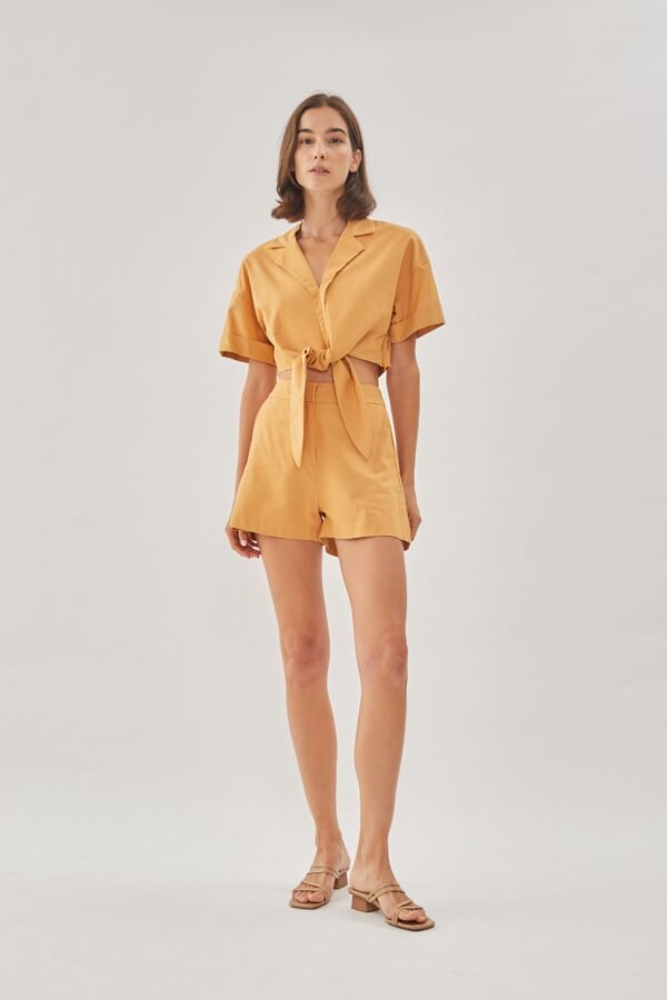 Linen Shorts in Sunset - Image 3