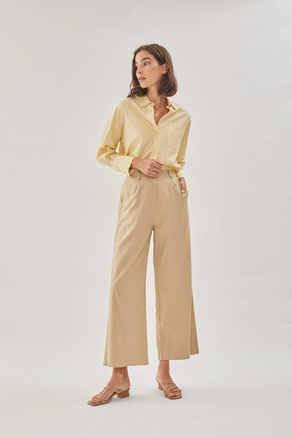Linen Straight Pants in Sand - Image 5