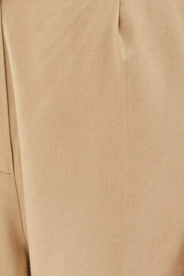 Linen Straight Pants in Sand - Image 12