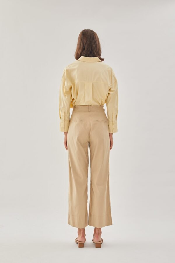 Linen Straight Pants in Sand - Image 10