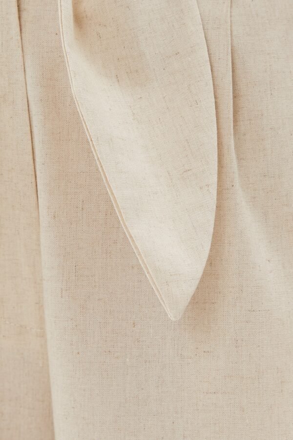 Linen Straight Pants in Natural - Image 15