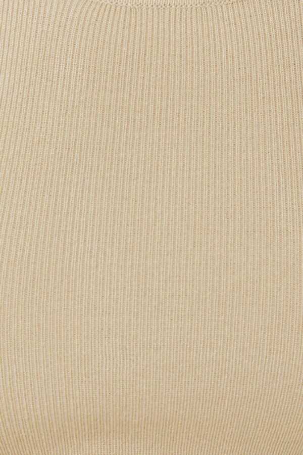 Sleeveless Knit Cropped Tank in Ivory - Image 5