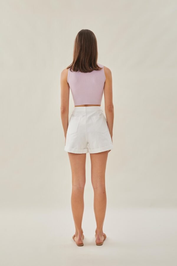 Sleeveless Knit Cropped Tank in Orchid - Image 6