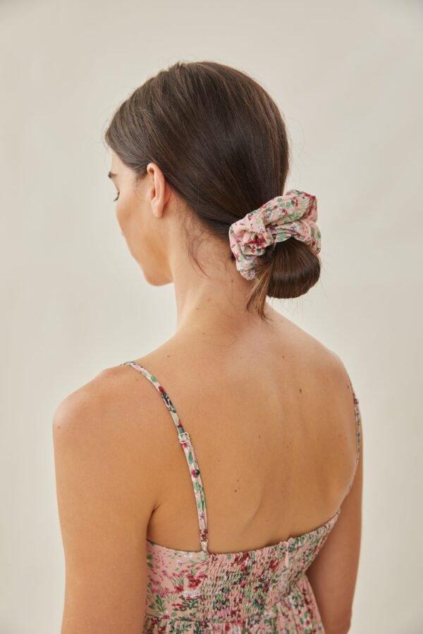 Cotton Scrunchie in Dahlia - Image 4