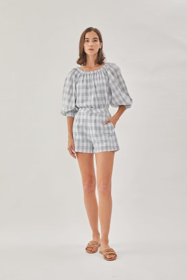 Seersucker Shorts in Mist - Image 3