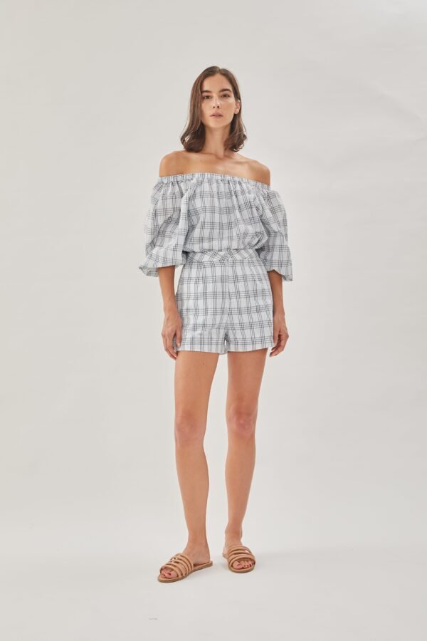 Seersucker Shorts in Mist - Image 4