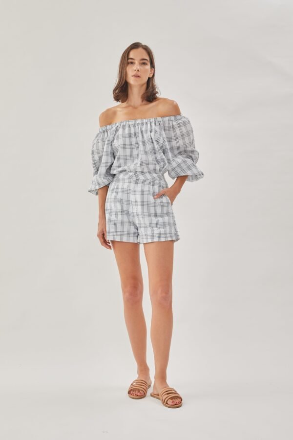Seersucker Shorts in Mist - Image 5