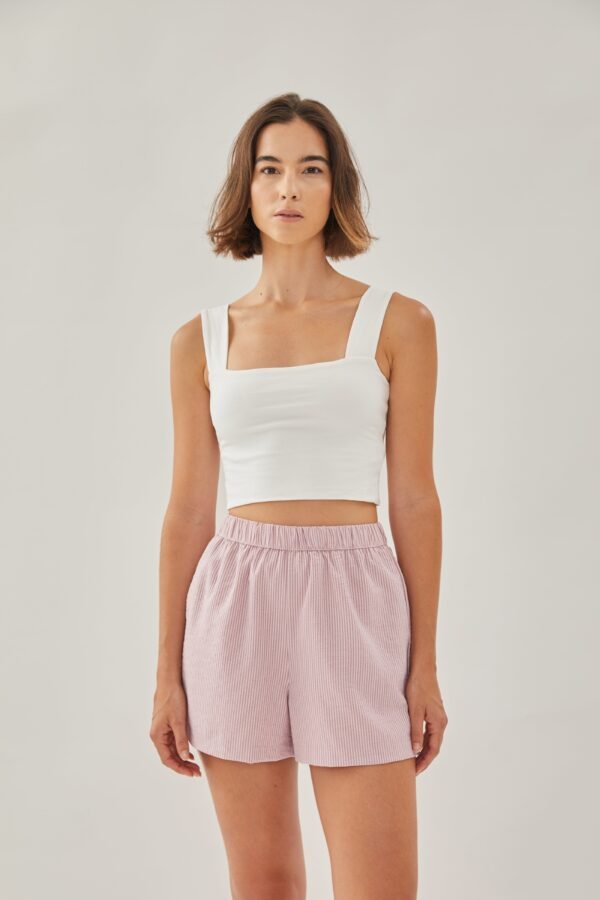 Relaxed Shorts in Stripe Pink - Image 4