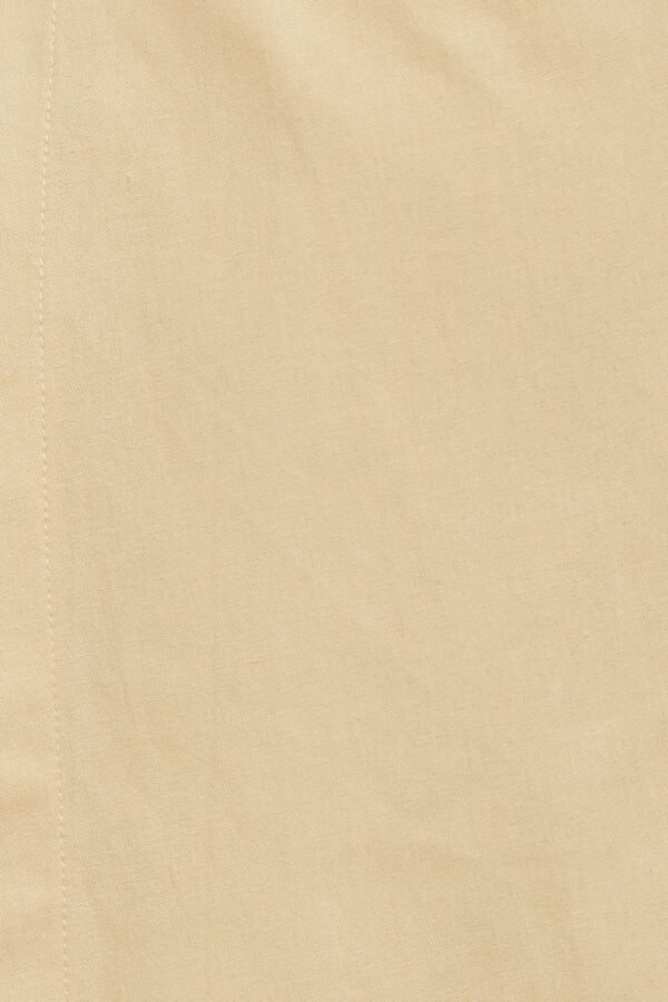 Linen Wrap Skorts in Soft Yellow - Image 8
