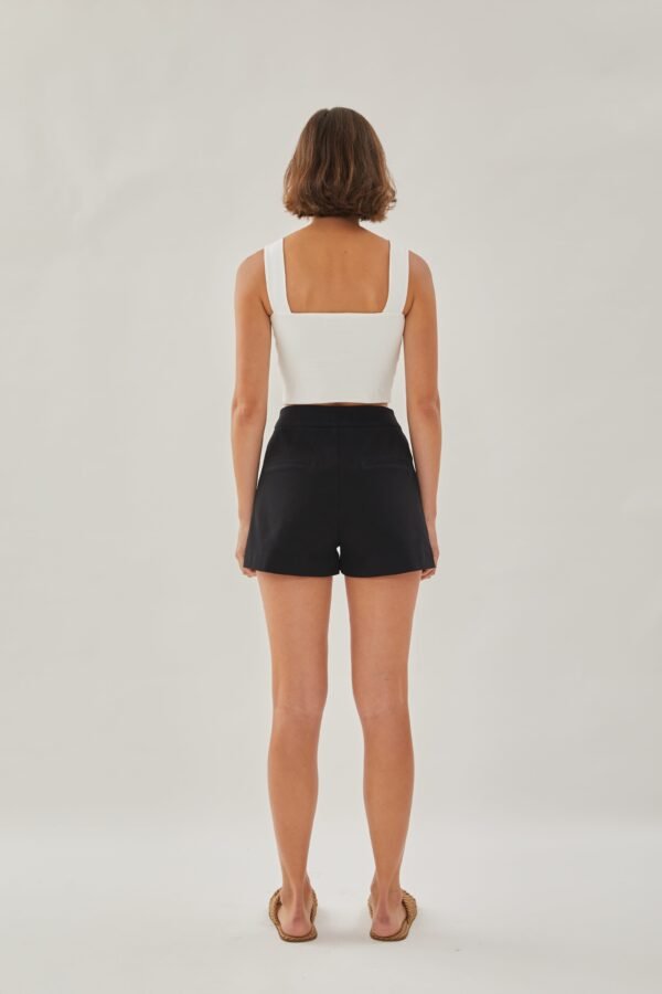 Classic Cotton Shorts in Black - Image 6