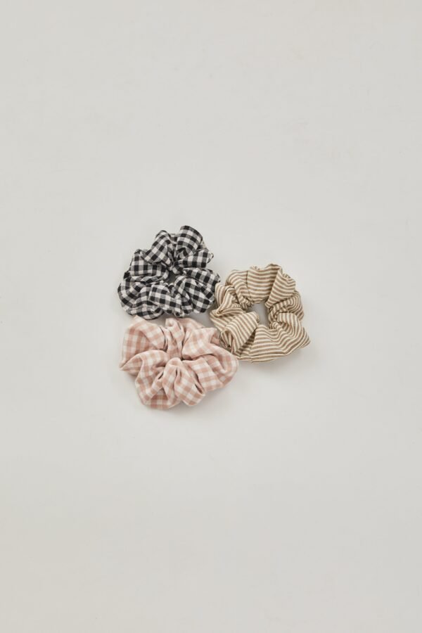 Scrunchie Set Gingham and Stripe - Image 3