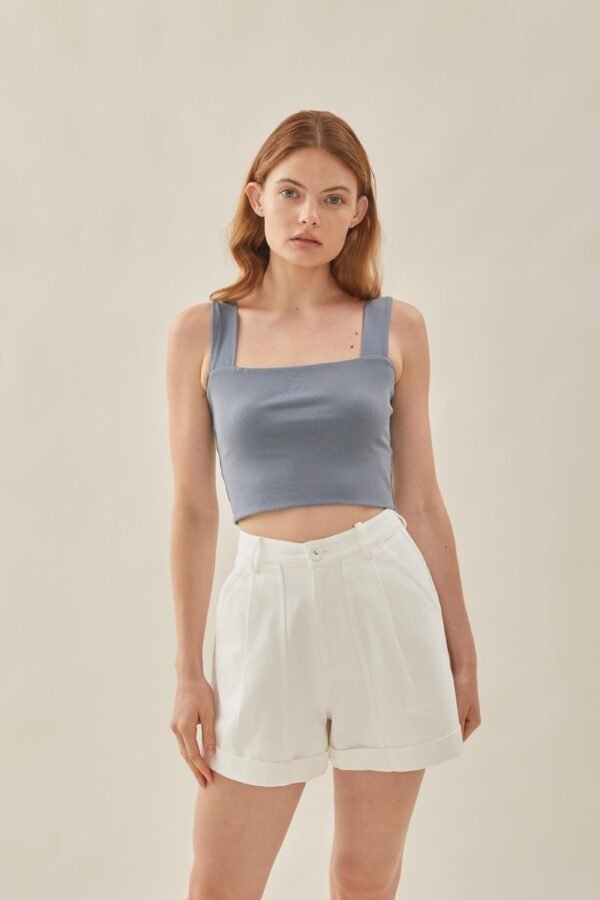 Classic Straight Neck Tank Top in Stonewash - Image 5