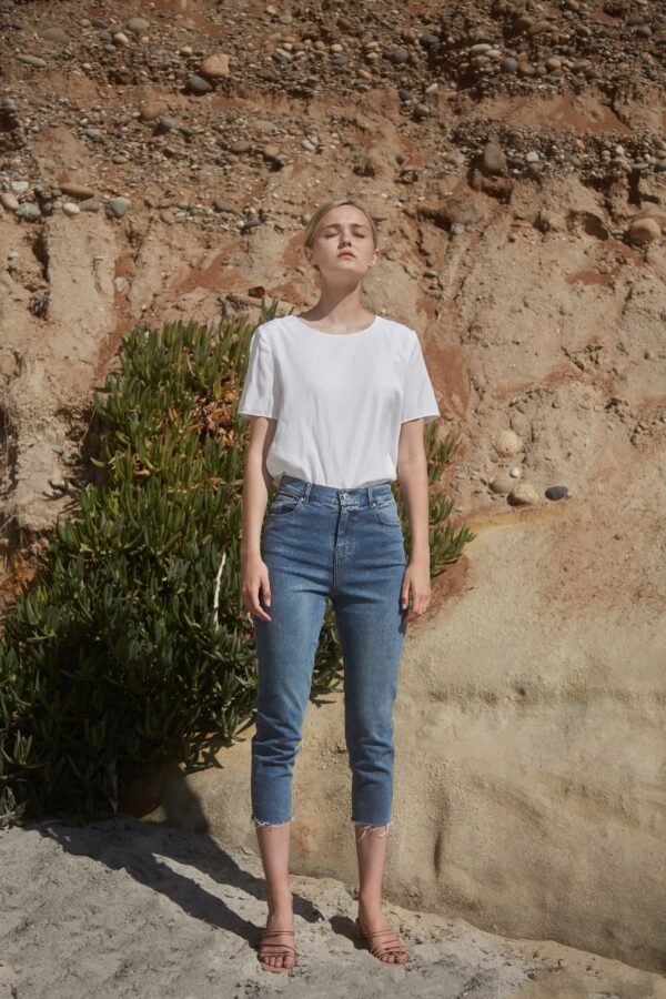 High-waisted Straight Tailored Jeans - Image 3