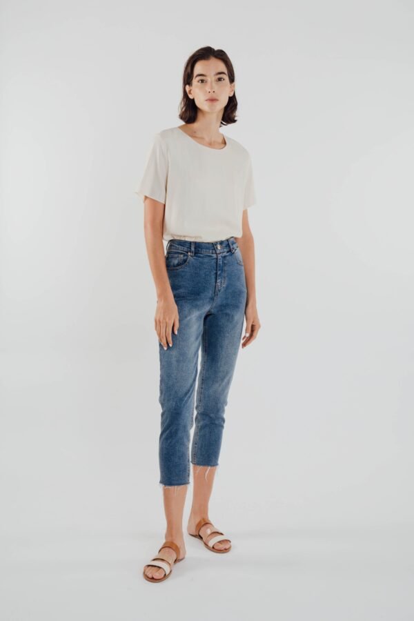 High-waisted Straight Tailored Jeans - Image 2