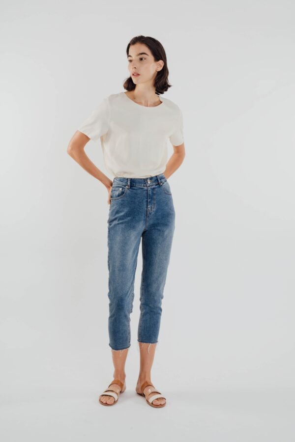 High-waisted Straight Tailored Jeans - Image 4