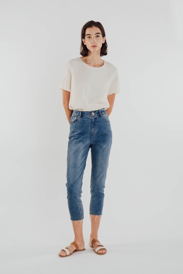 High-waisted Straight Tailored Jeans - Image 5