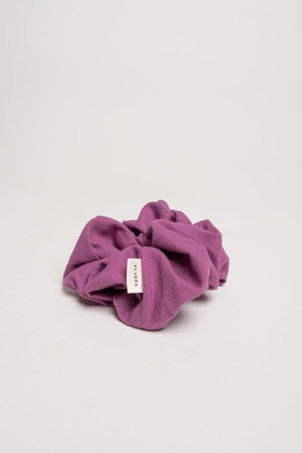 Linen Scrunchie in Hibiscus - Image 2